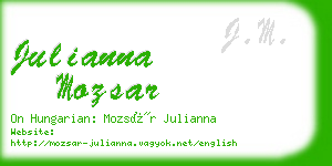 julianna mozsar business card